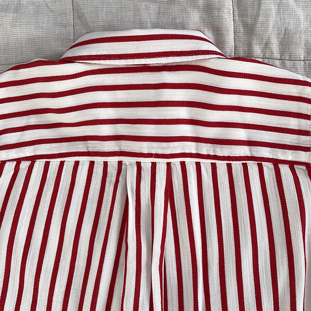 🎪 [Liz Claiborne] Striped Button-down Shirt size M - Picture 8 of 12